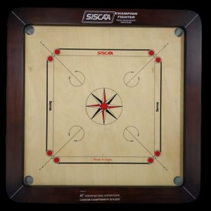 Siscaa Champion Fighter Carrom Board Brown Frame